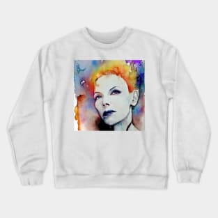 digital portrait of Annie Lennox Crewneck Sweatshirt